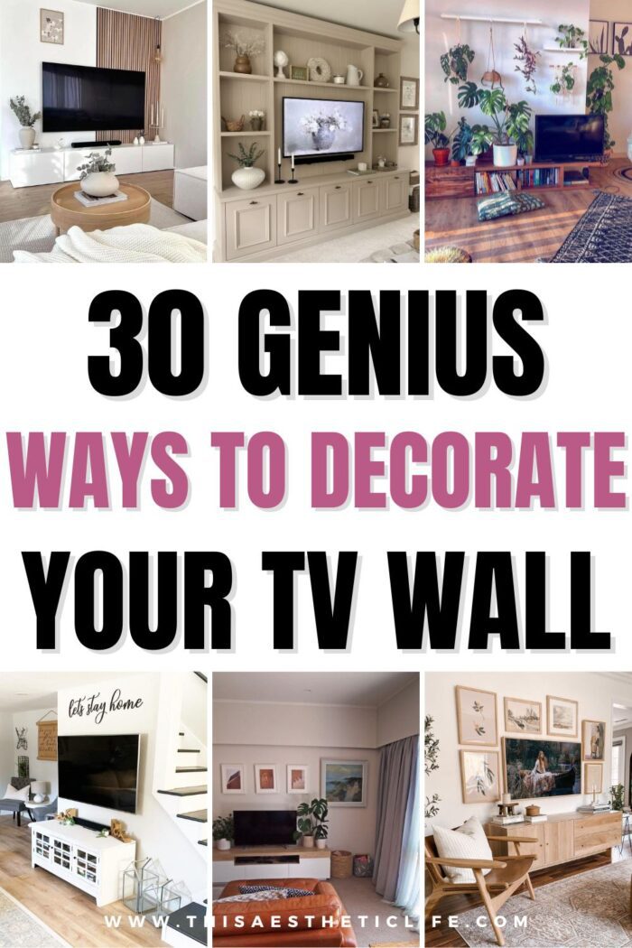 30 Creative TV Wall Decor Ideas You Have To Try - This Aesthetic Life