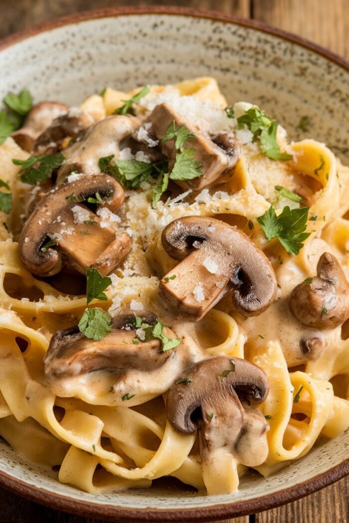 Easy Creamy Mushroom Pasta